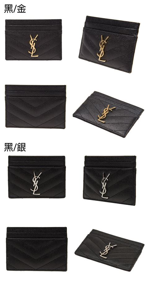 YSL MONOGRAM系列V字縫線牛皮卡片/零錢夾(任選) .